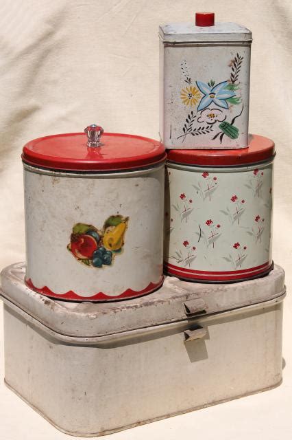 ideas for vintage metal boxes|antique tin canisters.